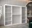 Schiebetürenschrank / Kleiderschrank Alphubel 06 mit Spiegel, Farbe: Weiß matt / Eiche Sonoma - Abmessungen: 200 x 250 x 62 cm ( H x B x T)