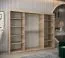 Schiebetürenschrank / Kleiderschrank Alphubel 06 mit Spiegel, Farbe: Eiche Sonoma / Weiß matt - Abmessungen: 200 x 250 x 62 cm ( H x B x T)