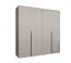 Kleiderschrank / Drehtürenschrank Eiger 31, Farbe: Kaschmir, vier Türen, zwei Kleiderstangen, 2 Meter breit, zwei Fächer, Griffe: Schwarz, Soft-Close-Funktion