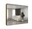 Kleiderschrank drei Kleiderstangen Eiger 145, fünf Spiegeltüren, 2,5 Meter breit, Soft-Close-Funktion, drei Fächer, für Schlafzimmer