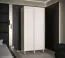 Schlichter Kleiderschrank mit zwei Kleiderstangen Jotunheimen 01, Farbe: Weiß - Abmessungen: 208 x 100,5 x 62 cm (H x B x T)