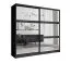 Schiebetürenschrank / Kleiderschrank Elafonisos 01, Spiegeltüren, Farbe: Eiche Wellington, zwei Kleiderstangen, 2,3 Meter breit, 10 Fächer