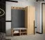 Neutraler Schrank Tödi 02, Farbe: Eiche - Abmessungen: 184 x 50 x 42 cm (H x B x T), mit zwei Fächern und eine Kleiderstange