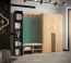 Neutraler Schrank Tödi 02, Farbe: Eiche - Abmessungen: 184 x 50 x 42 cm (H x B x T), mit zwei Fächern und eine Kleiderstange