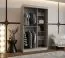 Schiebetürenschrank / Kleiderschrank | Kaschmir | 120 x 62 x 200 cm | Moderne Details | 5 Fächer | 2 Kleiderstangen | elegante Ausführung