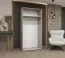 Drehtürenschrank Korab 04, Farbe: Weiß, zwei Türen, Kleiderschrank, Soft-Close-Funktion, ein Fach, 1 Meter breit, Griffe: Kaschmir, eine Kleiderstange