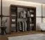 Schiebetürenschrank / Kleiderschrank  | Farbe: Walnuss | 10 Fächer | eine Spiegeltür | 2 Meter breit | zwei Kleiderstangen | Aluminiumschienen
