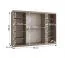 Schiebetürenschrank | Kaschmir | 10 Fächer | 2 Kleiderstangen | hochwertig Verarbeitet | 250 x 62 x 200 cm | Kleiderschrank | Spiegeltür | modernes Design