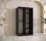 Kleiderschrank mit stylischen Design Balmenhorn 52, Farbe: Schwarz matt - Abmessungen: 200 x 100 x 62 cm (H x B x T), mit fünf Fächern