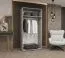 Kleiderschrank mit Soft-Close-Funktion Eiger 57, eine Spiegeltür, Farbe: Eiche Artisan, eine Kleiderstange, 1 Meter breit, ein Fach, Griffe: Kaschmir