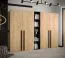 Neutraler Schrank Tödi 02, Farbe: Eiche - Abmessungen: 184 x 50 x 42 cm (H x B x T), mit zwei Fächern und eine Kleiderstange