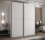 Kleiderschrank / Schiebetürenschrank | 245,5 x 200 x 64 cm | 10 Einlegeböden | 11 Fächer |2 Kleiderstangen | 2 Schiebetüren | Farbe: Weiß | Soft-Close