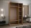 Kleiderschrank / Schiebetürenschrank | 6 Fächer | Farbe: Weiß | 245,5 x 150 x 64 cm | Spiegel | 2 Kleiderstangen | 2 Schiebetüren | Soft-Close