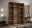 Kleiderschrank / Schiebetürenschrank | 245,5 x 170 x 64 cm | Soft-Close | 11 Fächer | 2 Kleiderstangen | 2 Schiebetüren | Spiegel | Farbe: Weiß