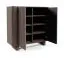 Kommode | 4 Drehtüren | Push-to-open Funktion | Farbe: Walnuss Lincoln | 8 Fächer | 100 x 40 x 100 cm | Push-to-open Funktion | Lamellen Front | für Wohnzimmer