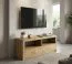TV-Unterschrank Vanimo 03, Farbe: Eiche - Abmessungen: 57 x 140 x 42 cm (H x B x T)