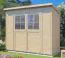 Steiner Gartenhaus Glücksburg 02 | Doppelflügeltür inkl. Fenster | inkl. Fußboden | Naturbelassen | Nutzfläche: 2,92 m² | Pultdach | Holz-Gerätehaus