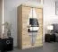 Schiebetürenschrank / Kleiderschrank Alphubel 02 mit Spiegel, Farbe: Eiche Sonoma - Abmessungen: 200 x 120 x 62 cm ( H x B x T)