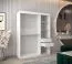 150 cm breiter Kleiderschrank mit 5 Fächern und 2 Türen | Farbe: Sonoma Eiche / Weiß Abbildung