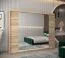 250 cm breiter Kleiderschrank mit 3 Türen | 10 Fächer | Farbe: Sonoma Eiche Abbildung
