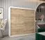 200 cm breiter Kleiderschrank mit 2 Türen | 10 Fächer | Farbe: Sonoma Eiche / Weiß Abbildung