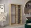 120 cm breiter Kleiderschrank mit 2 Türen | 5 Fächer | Farbe: Sonoma Eiche / Weiß Abbildung