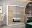 180 cm breiter Kleiderschrank mit 2 Türen | 10 Fächer | Farbe: Sonoma Eiche / Weiß Abbildung