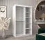 120 cm breiter Kleiderschrank mit 5 Fächern und 2 Türen | Farbe: Weiß Abbildung