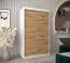 120 cm breiter Kleiderschrank mit 5 Fächern und 2 Türen | Farbe: Sonoma Eiche / Weiß Abbildung