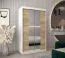 120 cm breiter Kleiderschrank mit 5 Fächern und 2 Türen | Farbe: Sonoma Eiche / Weiß Abbildung