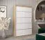 120 cm breiter Kleiderschrank mit 5 Fächern und 2 Türen | Farbe: Sonoma Eiche / Weiß Abbildung