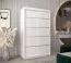 120 cm breiter Kleiderschrank mit 5 Fächern und 2 Türen | Farbe: Weiß Abbildung