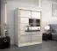 150 cm breiter Kleiderschrank mit 5 Fächern und 2 Türen | Farbe: Sonoma Eiche / Weiß Abbildung