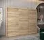 Großer 250 cm breiter Kleiderschrank mit 10 Fächern und 3 Türen | Farbe: Sonoma Eiche Abbildung