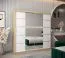 2 Meter breiter Kleiderschrank mit 2 Türen | Farbe: Sonoma Eiche / Weiß Abbildung