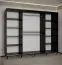 Großer Schiebetürenschrank mit genügend Stauraum Jotunheimen 228, Farbe: Schwarz - Abmessungen: 208 x 250,5 x 62 cm (H x B x T)