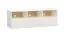 TV-Möbel / TV-Schrank mit drei Schubladen Aenna 97, Farbe: Weiß / Eiche, Griffe: Weiß, drei Kabellöcher, drei Fächer, Maße: 51,5 x 151 x 46,5 cm
