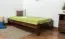 Einzelbett / Gästebett Kiefer Vollholz massiv Nussfarben A10, inkl. Lattenrost - Abmessung 90 x 200 cm
