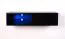 Schwarzer TV-Unterschrank mit blauer LED-Beleuchtung Möllen 22, Farbe: Schwarz - Abmessungen: 30 x 120 x 40 cm (H x B x T), mit Push-to-open Funktion