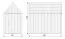 Gartenhaus | 1 Raumhohes Fenster | Außenmaße: 162,4 x 285,7 cm | Natur | Grundfläche: 4,50 m² | Skandinavischer Style | Malmö 32 | Satteldach | Fichtenholz