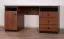 Schreibtisch Mojokerto 06, Farbe: Walnuss / Schwarz - Abmessungen: 77 x 160 x 60 cm (H x B x T)
