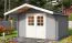 Gartenhaus G261 Lichtgrau - 34 mm Blockbohlenhaus, Grundfläche: 8,60 m², Satteldach