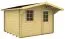 Holz-Gartenhaus 4,1 x 3,94 Meter (inkl. Dach) | 1 Fenster | 40 mm Blockbohlen |natur unbehandelt | Satteldach | inkl. Fußboden | aus nordischer Fichte Abbildung