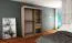 150 cm breiter Kleiderschrank mit 5 Fächern und 2 Türen | Farbe: Sonoma Eiche / Weiß Abbildung