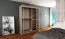 150 cm breiter Kleiderschrank mit 5 Fächern und 2 Türen | Farbe: Sonoma Eiche / Weiß Abbildung