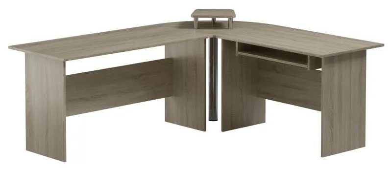 Schreibtisch Banjaran 27, Farbe: Sonoma Eiche - Abmessungen: 75 x 205 x 175 cm (H x B x T)