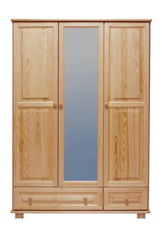 Garderobenschrank Massivholz, Farbe: Natur 190x120x60 cm Abbildung