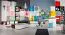 Jugendzimmer - Kommode Marincho 02, 2-teilig, Farbe: Weiß / Schwarz - Abmessungen: 89 x 107 x 53 cm (H x B x T)