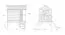 Kinderspielhaus 2B mit Rutsche - Abmessungen: 180 x 120 cm