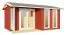Gartenhaus G262 Schwedenrot - 28 mm Blockbohlenhaus, Grundfläche: 13,97 m², Satteldach